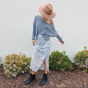 NWOT Pastel Floral Boho Skirt